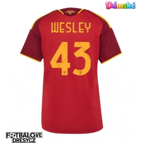 AS Roma Wesley Franca #43 Dámské Domácí Dres 2026-27 Krátký Rukáv AS Roma Wesley Franca #43 Dámské Domácí Dres 2026-27 Krátký Rukáv